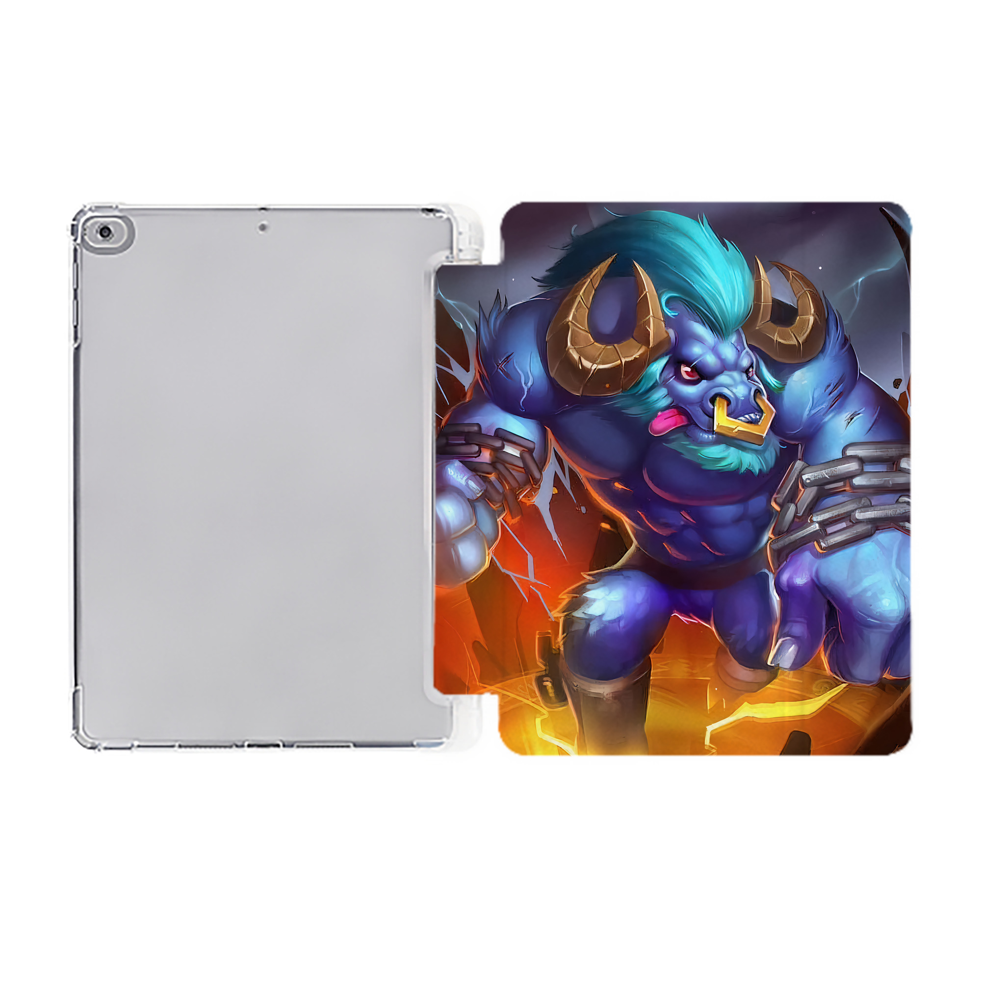 （画像用） リーグ・オブ・レジェンド League of Legends LOL IPad ケース ペン収納付き 三つ折りスタンド PUレザー×シリコン 対応機種9.5/10.5/10.9インチ